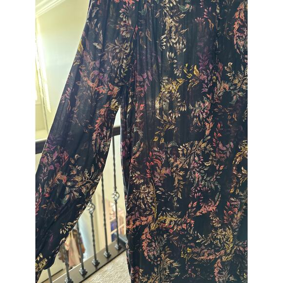 MSRP $59 NWOT H&M Floral Long-Sleeve Flowy Shirt Dress Size S | SAME DAY SHIP - Picture 5 of 10